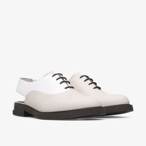 Camper Twins Formal Shoes Black / White - Womens Singapore PDUTIR-458